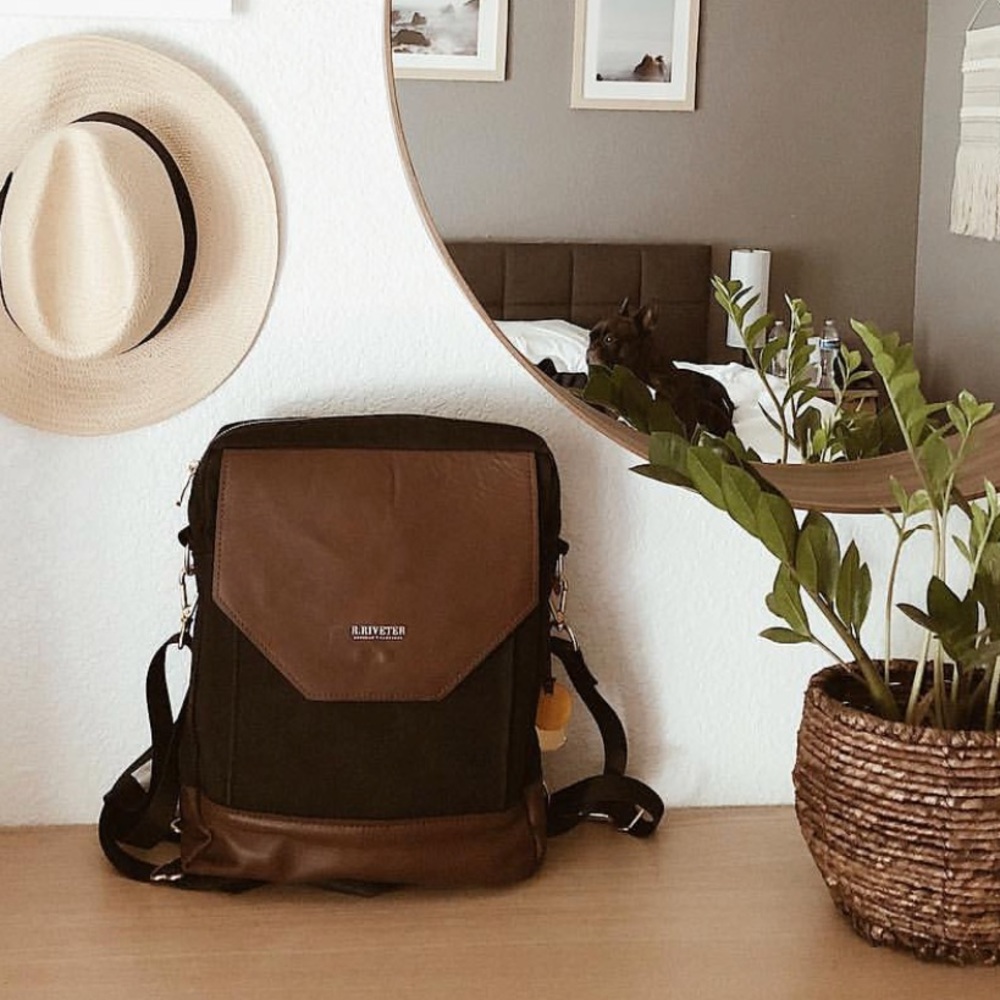 R.Riveter “Corbin” backpack/ side strap carry bag